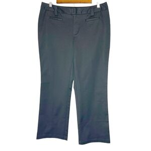 Eddie Bauer Vashon Fit Black Straight Leg Chino Pants Womens Size 12 Stretch